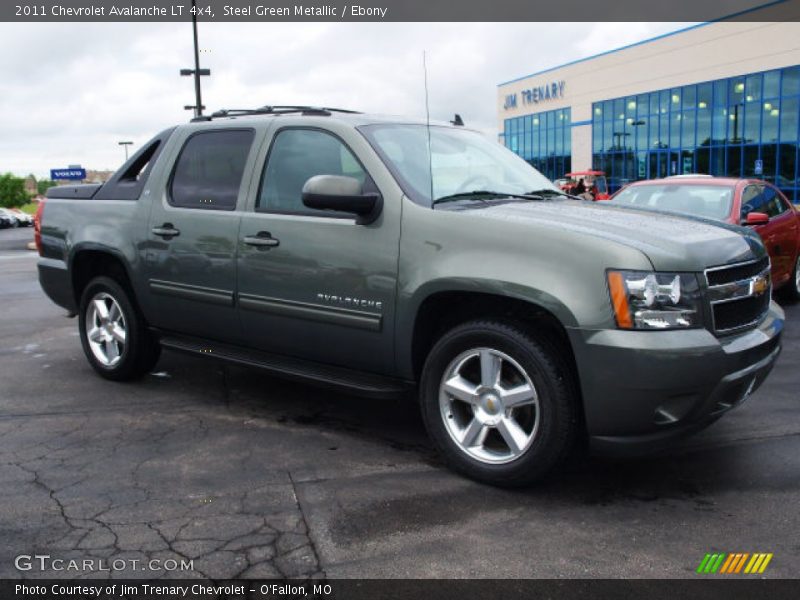 Steel Green Metallic / Ebony 2011 Chevrolet Avalanche LT 4x4