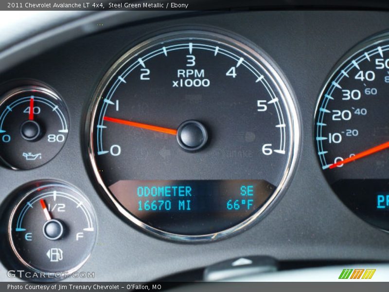 Steel Green Metallic / Ebony 2011 Chevrolet Avalanche LT 4x4
