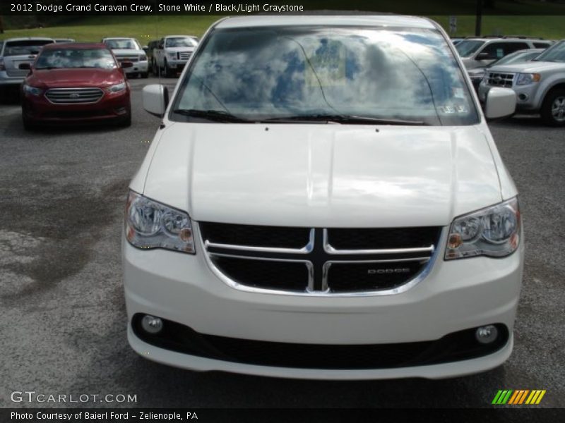 Stone White / Black/Light Graystone 2012 Dodge Grand Caravan Crew