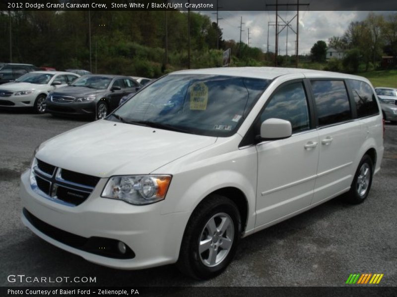 Stone White / Black/Light Graystone 2012 Dodge Grand Caravan Crew