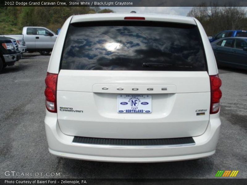 Stone White / Black/Light Graystone 2012 Dodge Grand Caravan Crew