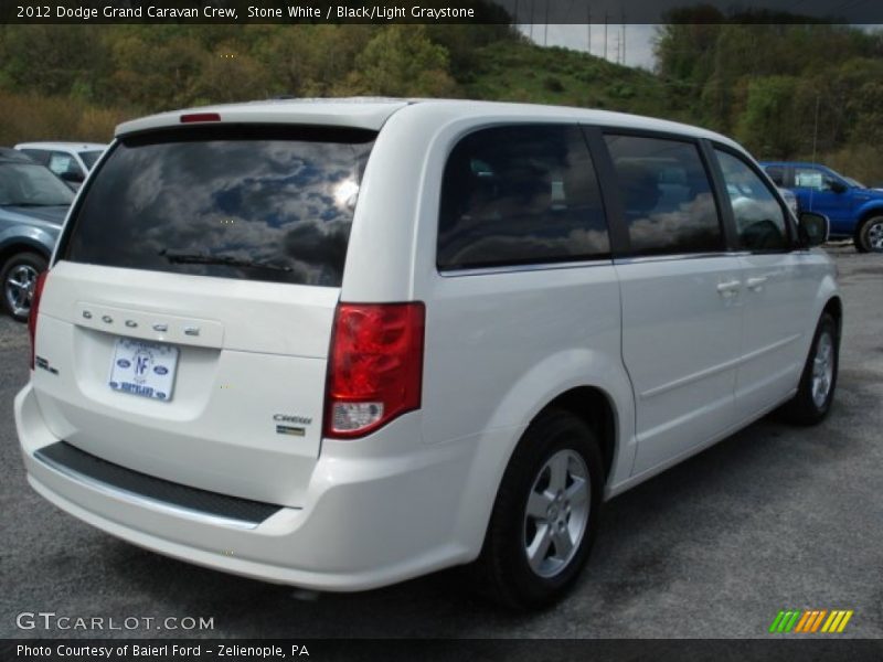 Stone White / Black/Light Graystone 2012 Dodge Grand Caravan Crew