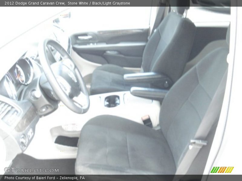Stone White / Black/Light Graystone 2012 Dodge Grand Caravan Crew
