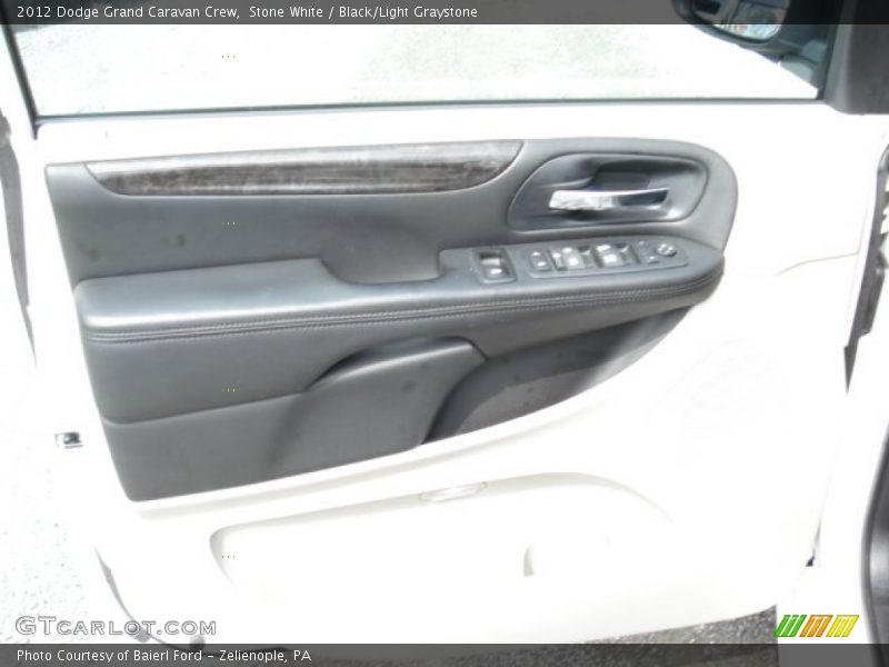 Stone White / Black/Light Graystone 2012 Dodge Grand Caravan Crew