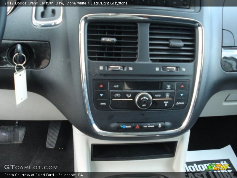 Stone White / Black/Light Graystone 2012 Dodge Grand Caravan Crew