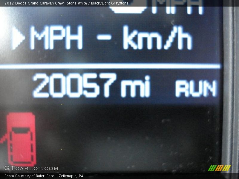Stone White / Black/Light Graystone 2012 Dodge Grand Caravan Crew
