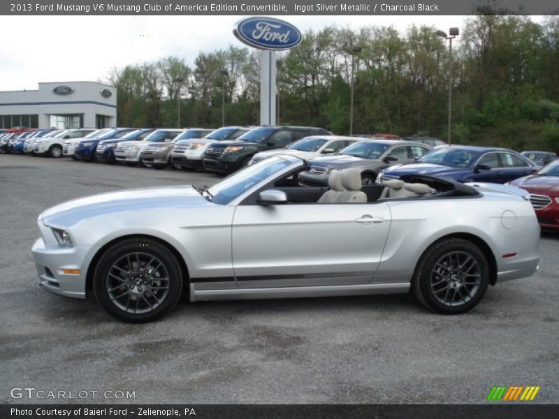 Ingot Silver Metallic / Charcoal Black 2013 Ford Mustang V6 Mustang Club of America Edition Convertible