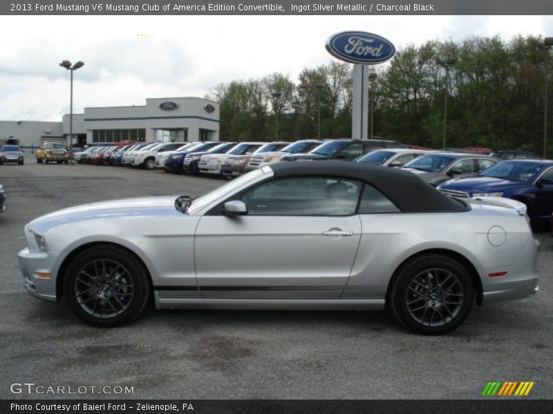 Ingot Silver Metallic / Charcoal Black 2013 Ford Mustang V6 Mustang Club of America Edition Convertible