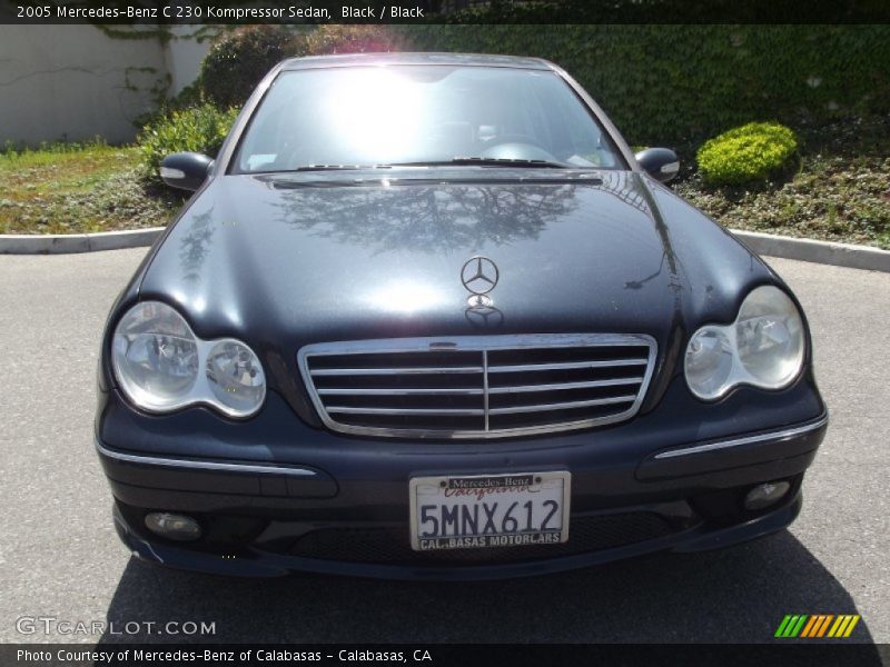 Black / Black 2005 Mercedes-Benz C 230 Kompressor Sedan