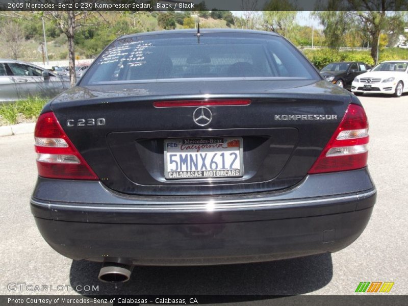 Black / Black 2005 Mercedes-Benz C 230 Kompressor Sedan