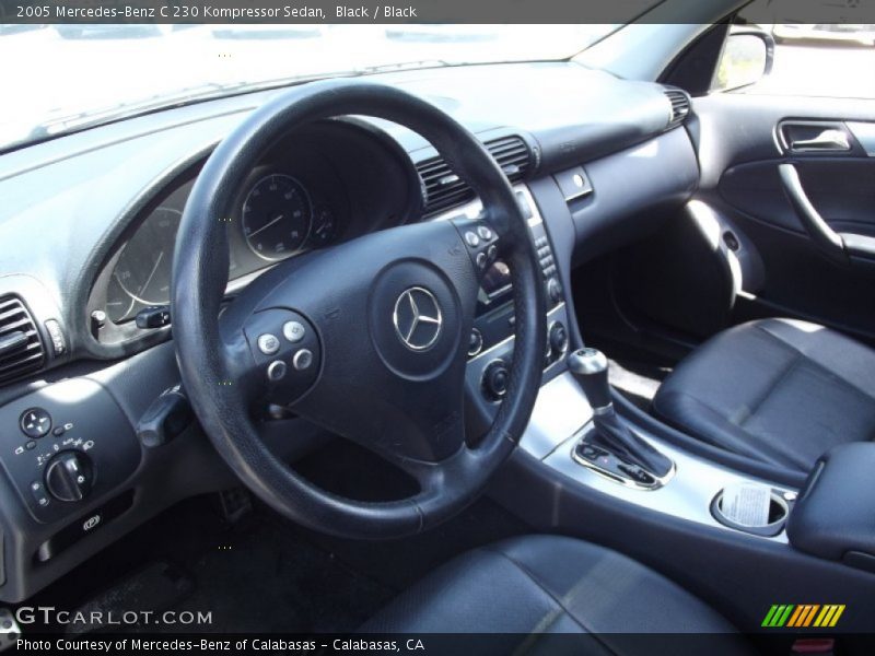 Black / Black 2005 Mercedes-Benz C 230 Kompressor Sedan