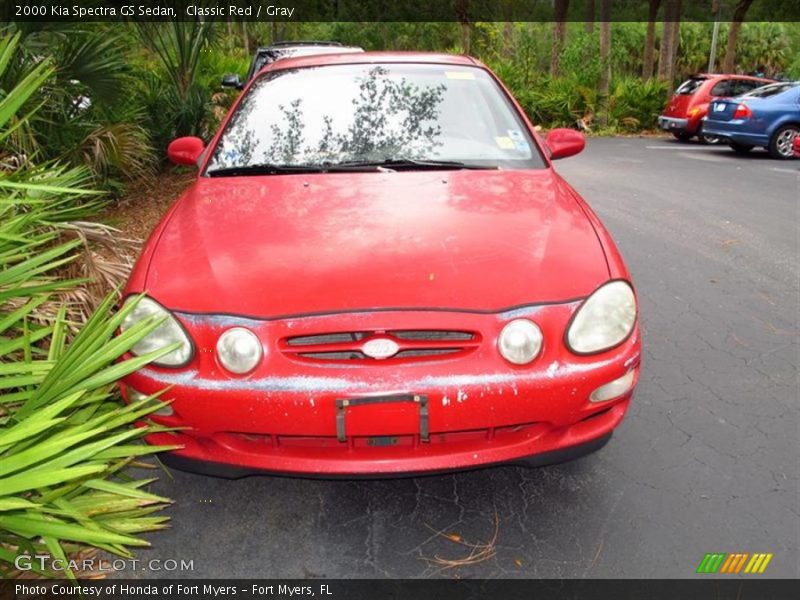 Classic Red / Gray 2000 Kia Spectra GS Sedan