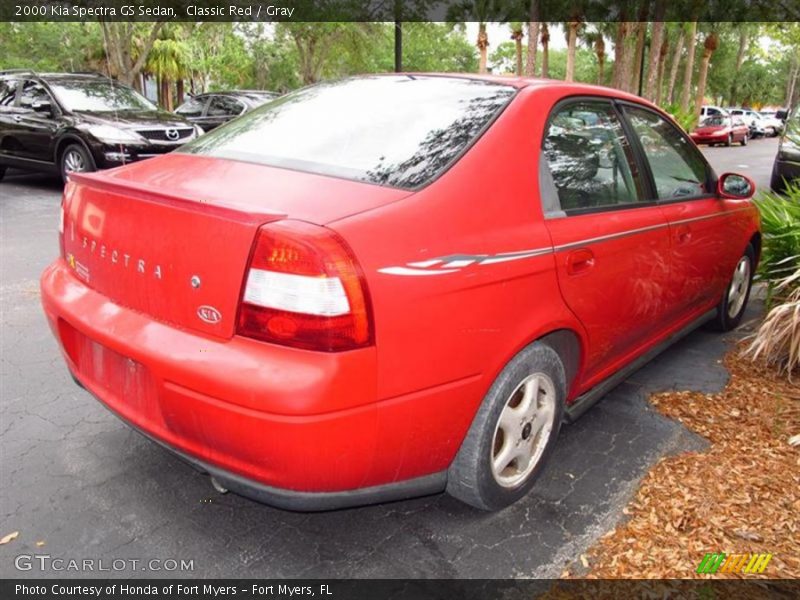 Classic Red / Gray 2000 Kia Spectra GS Sedan