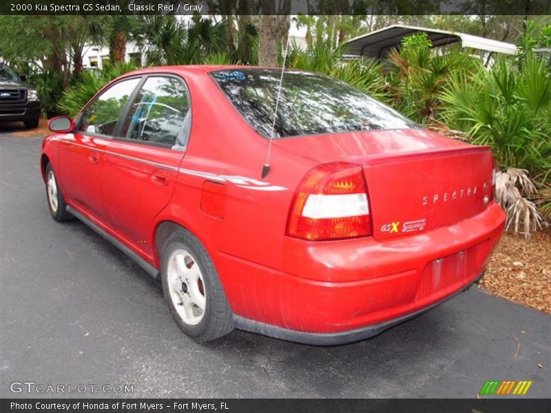 Classic Red / Gray 2000 Kia Spectra GS Sedan