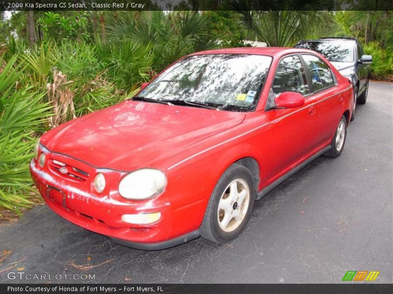 Classic Red / Gray 2000 Kia Spectra GS Sedan
