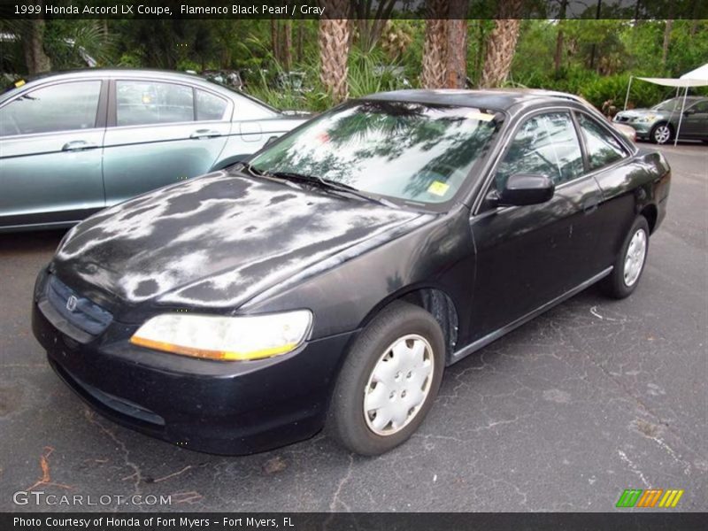 Flamenco Black Pearl / Gray 1999 Honda Accord LX Coupe