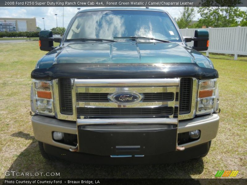 Forest Green Metallic / Camel/Chaparral Leather 2008 Ford F250 Super Duty King Ranch Crew Cab 4x4