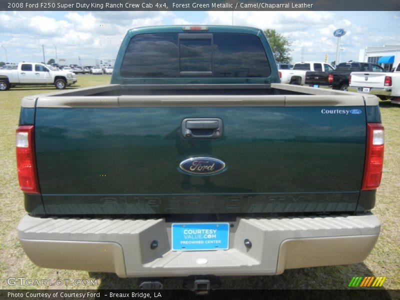Forest Green Metallic / Camel/Chaparral Leather 2008 Ford F250 Super Duty King Ranch Crew Cab 4x4