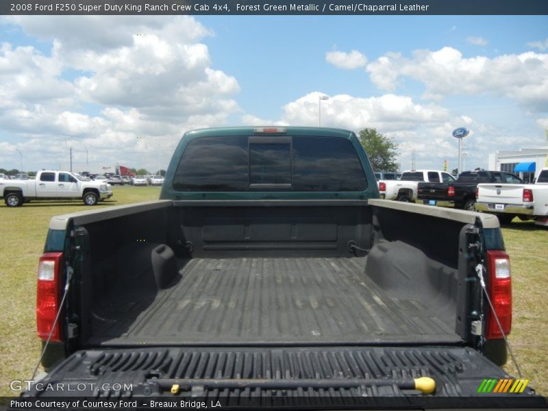 Forest Green Metallic / Camel/Chaparral Leather 2008 Ford F250 Super Duty King Ranch Crew Cab 4x4