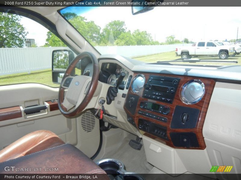 Forest Green Metallic / Camel/Chaparral Leather 2008 Ford F250 Super Duty King Ranch Crew Cab 4x4