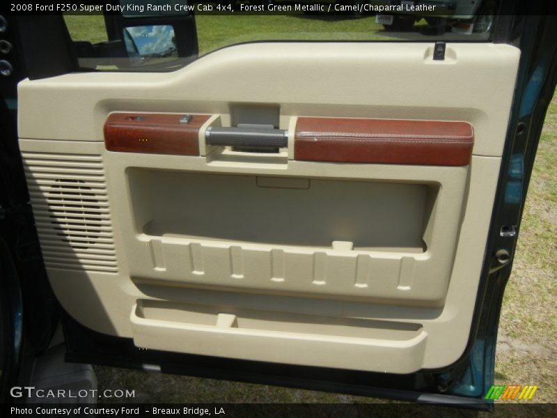 Forest Green Metallic / Camel/Chaparral Leather 2008 Ford F250 Super Duty King Ranch Crew Cab 4x4