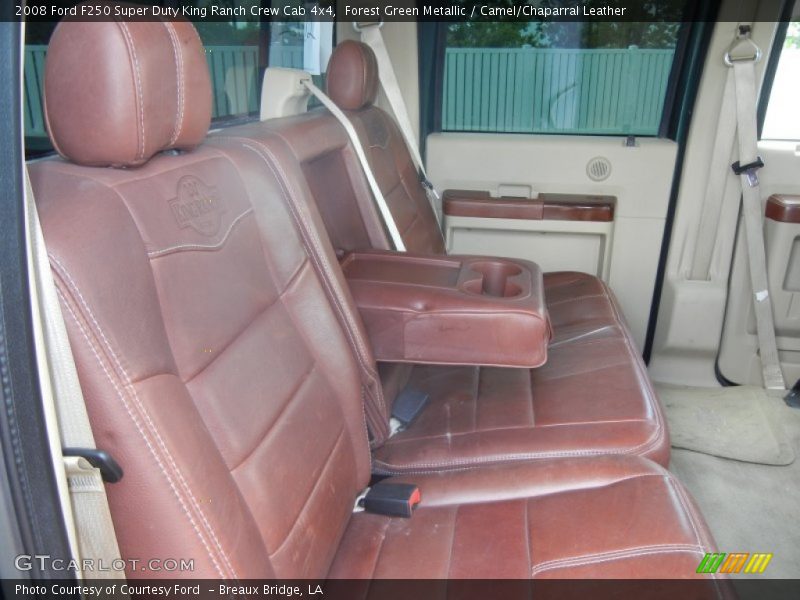 Forest Green Metallic / Camel/Chaparral Leather 2008 Ford F250 Super Duty King Ranch Crew Cab 4x4