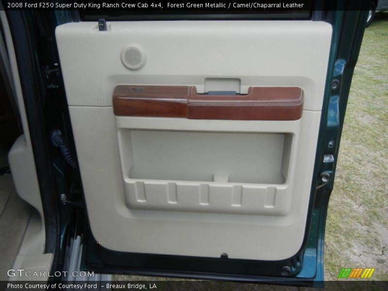Forest Green Metallic / Camel/Chaparral Leather 2008 Ford F250 Super Duty King Ranch Crew Cab 4x4