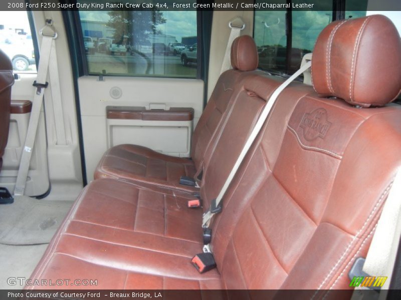 Forest Green Metallic / Camel/Chaparral Leather 2008 Ford F250 Super Duty King Ranch Crew Cab 4x4