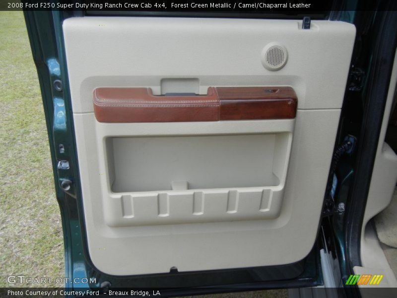 Forest Green Metallic / Camel/Chaparral Leather 2008 Ford F250 Super Duty King Ranch Crew Cab 4x4