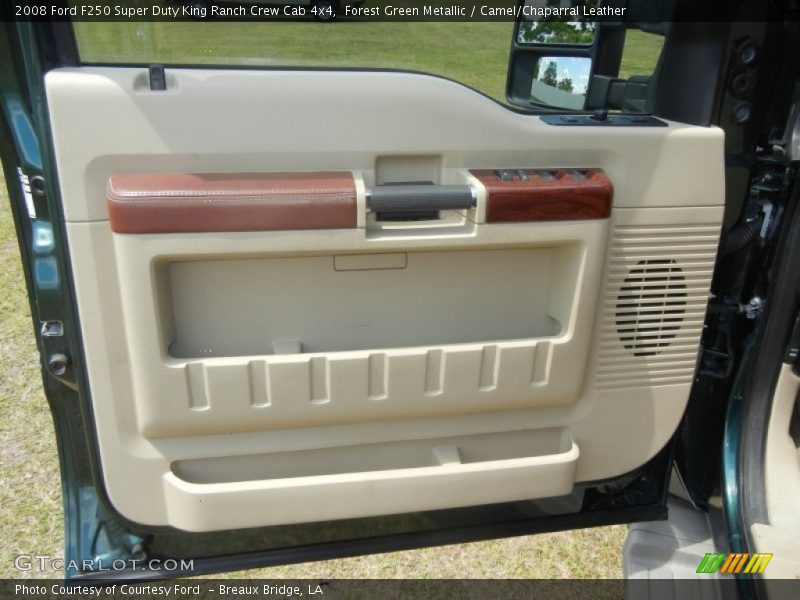 Forest Green Metallic / Camel/Chaparral Leather 2008 Ford F250 Super Duty King Ranch Crew Cab 4x4
