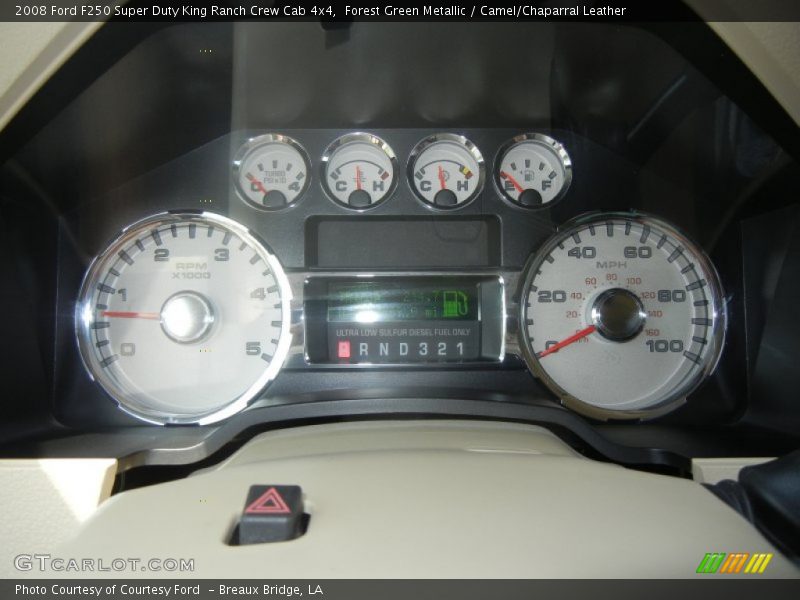 Forest Green Metallic / Camel/Chaparral Leather 2008 Ford F250 Super Duty King Ranch Crew Cab 4x4
