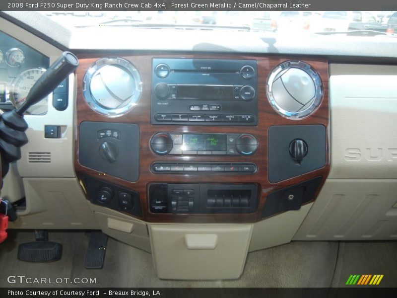 Forest Green Metallic / Camel/Chaparral Leather 2008 Ford F250 Super Duty King Ranch Crew Cab 4x4