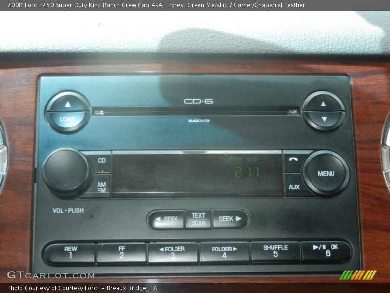Forest Green Metallic / Camel/Chaparral Leather 2008 Ford F250 Super Duty King Ranch Crew Cab 4x4