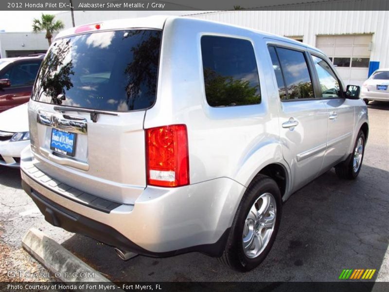 Alabaster Silver Metallic / Gray 2012 Honda Pilot EX-L