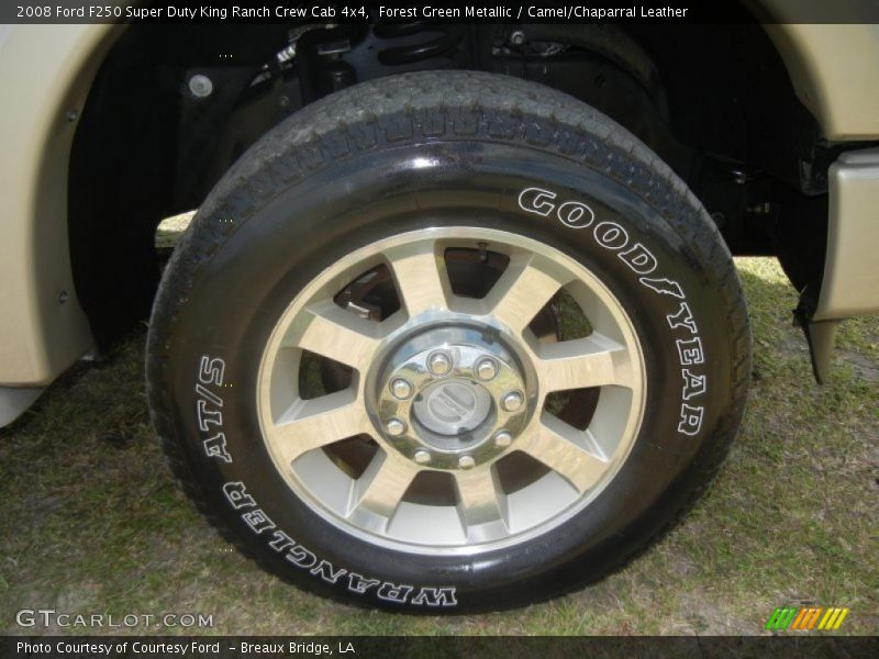 Forest Green Metallic / Camel/Chaparral Leather 2008 Ford F250 Super Duty King Ranch Crew Cab 4x4