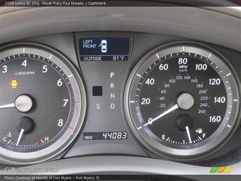Royal Ruby Red Metallic / Cashmere 2008 Lexus ES 350