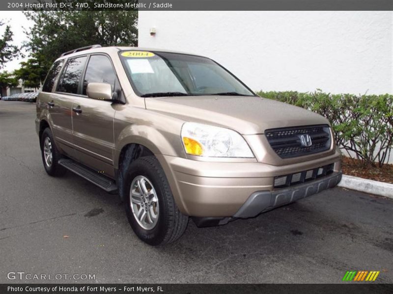 Sandstone Metallic / Saddle 2004 Honda Pilot EX-L 4WD