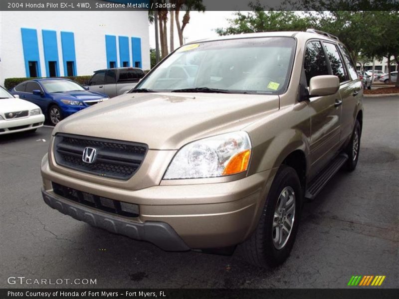 Sandstone Metallic / Saddle 2004 Honda Pilot EX-L 4WD