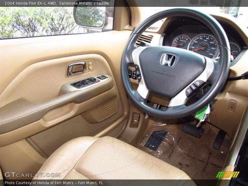 Sandstone Metallic / Saddle 2004 Honda Pilot EX-L 4WD