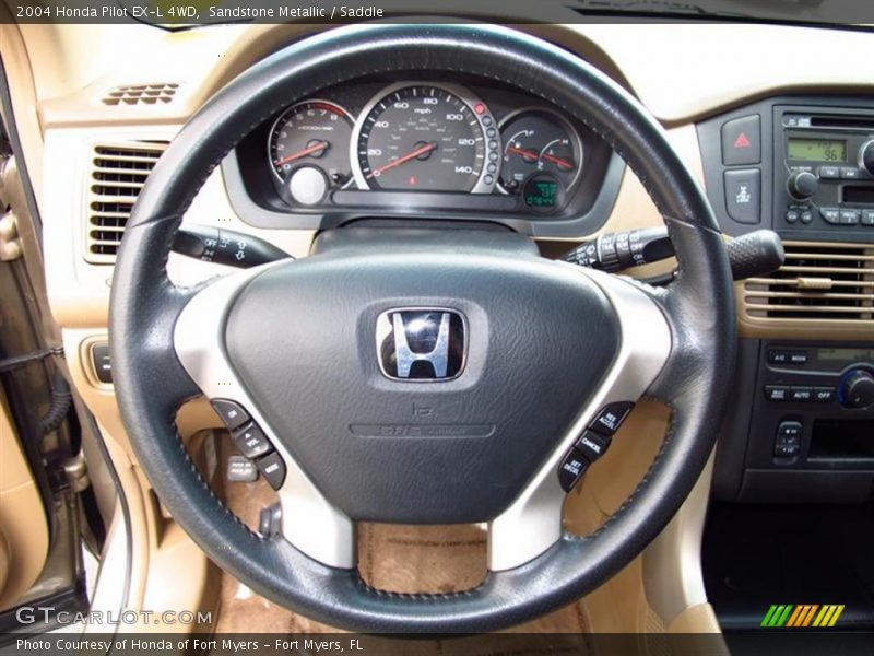 Sandstone Metallic / Saddle 2004 Honda Pilot EX-L 4WD
