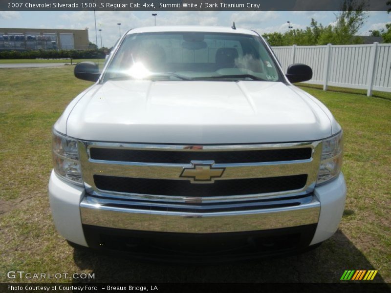 Summit White / Dark Titanium Gray 2007 Chevrolet Silverado 1500 LS Regular Cab 4x4