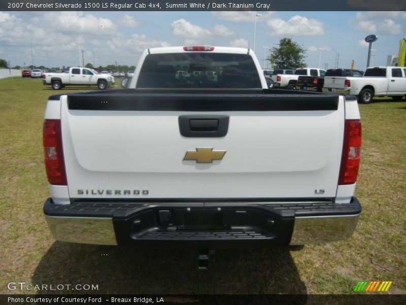 Summit White / Dark Titanium Gray 2007 Chevrolet Silverado 1500 LS Regular Cab 4x4
