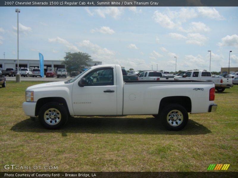 Summit White / Dark Titanium Gray 2007 Chevrolet Silverado 1500 LS Regular Cab 4x4