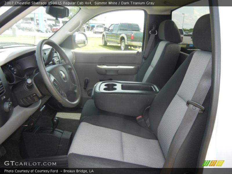 Summit White / Dark Titanium Gray 2007 Chevrolet Silverado 1500 LS Regular Cab 4x4