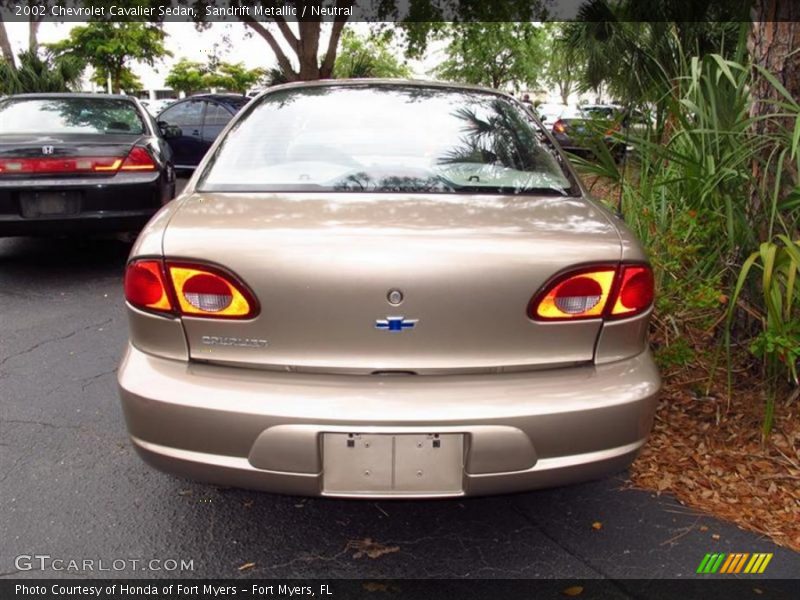 Sandrift Metallic / Neutral 2002 Chevrolet Cavalier Sedan