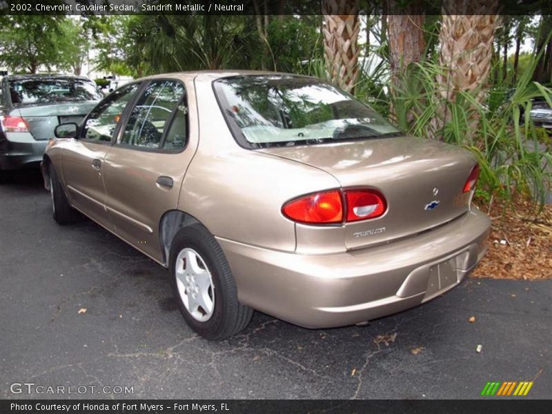 Sandrift Metallic / Neutral 2002 Chevrolet Cavalier Sedan