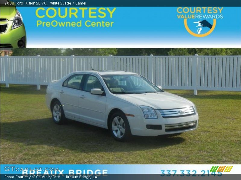 White Suede / Camel 2008 Ford Fusion SE V6