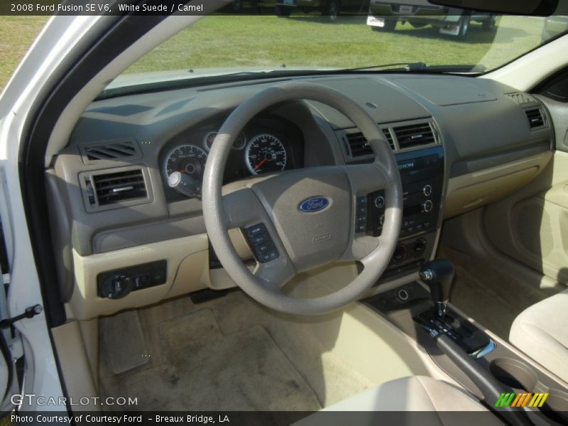 White Suede / Camel 2008 Ford Fusion SE V6