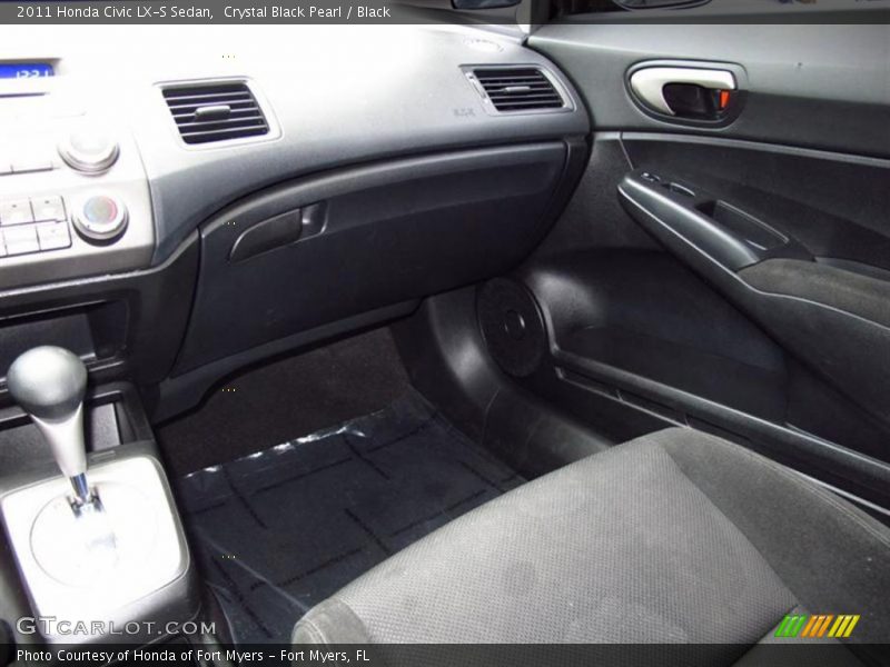 Crystal Black Pearl / Black 2011 Honda Civic LX-S Sedan