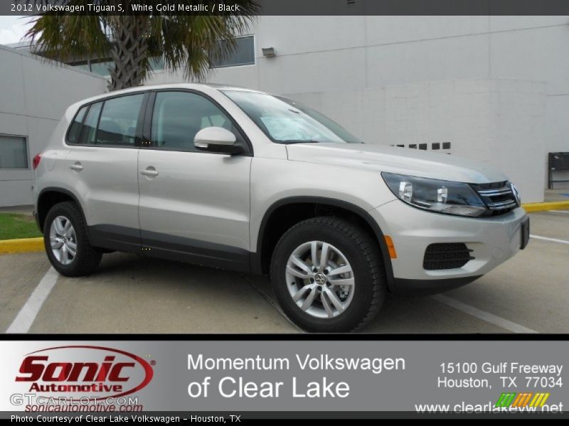 White Gold Metallic / Black 2012 Volkswagen Tiguan S